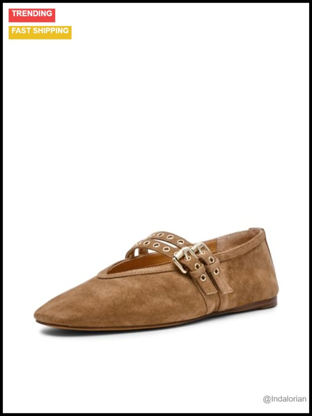 Steve Madden Lydia Suede Ballet Flat Pull-On Round Toe Casual